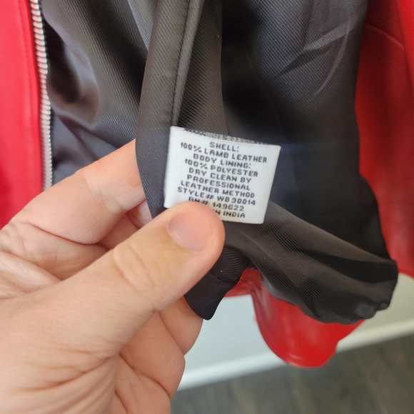 Walter Baker Red Leather Jacket Size Small - Picture 6 of 7